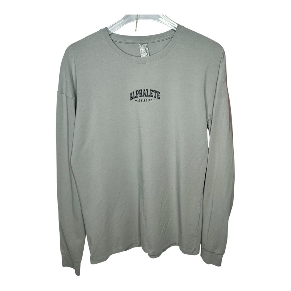 Alphalete Men's Grey Long Sleeve Shirt Size XS